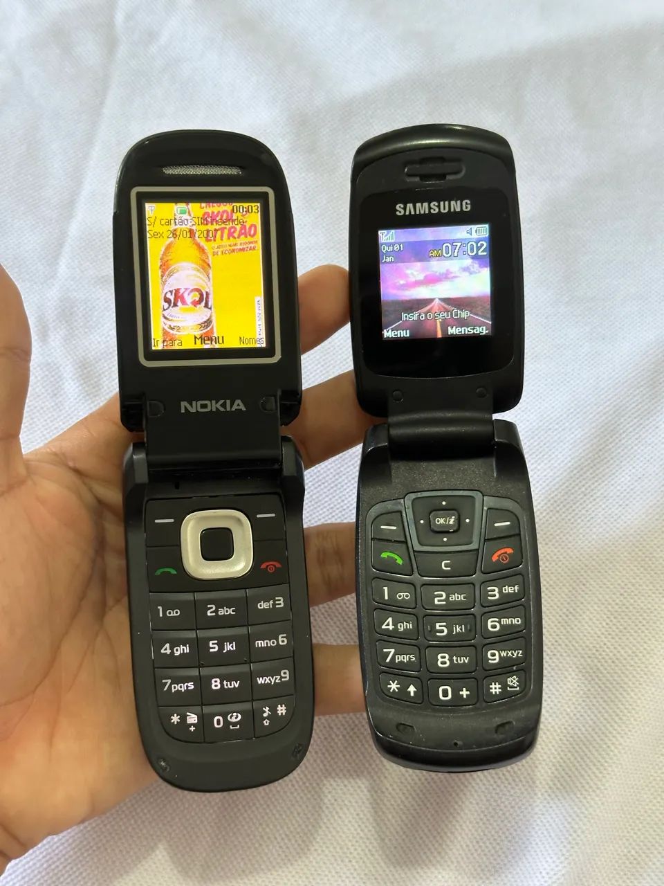 Lote 2 celulares Flip antigo  - Foto 5
