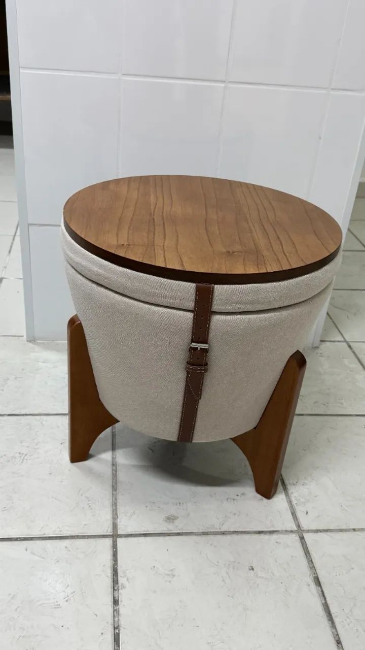 Puff Flex 3 em 1 (Baú e Mesa de Centro) - Linho - R$ 220 (cada) ou R$ 400 (os dois)