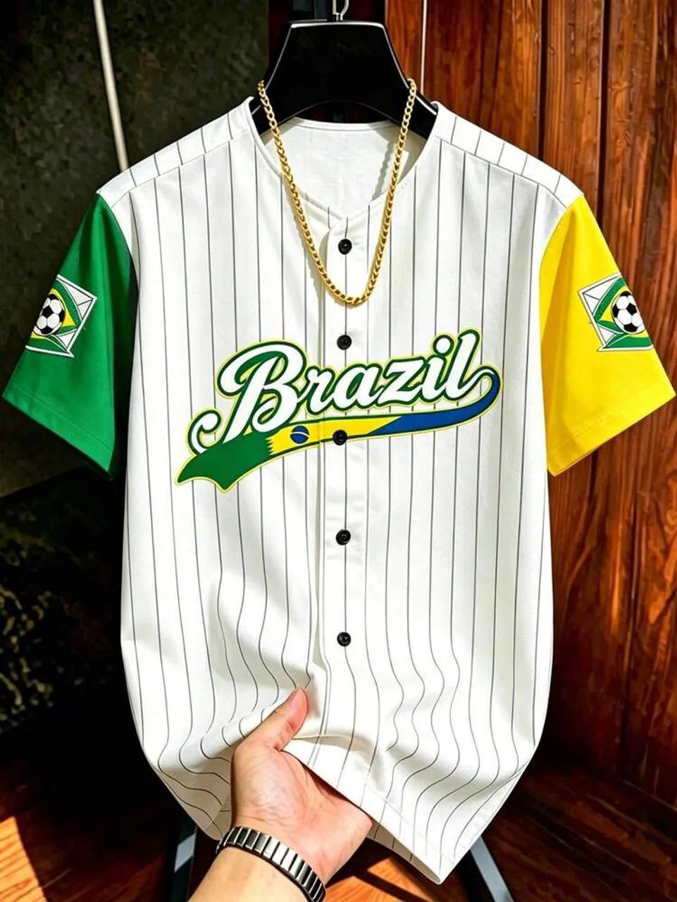 Camisa beisebol Brasil Masculina 