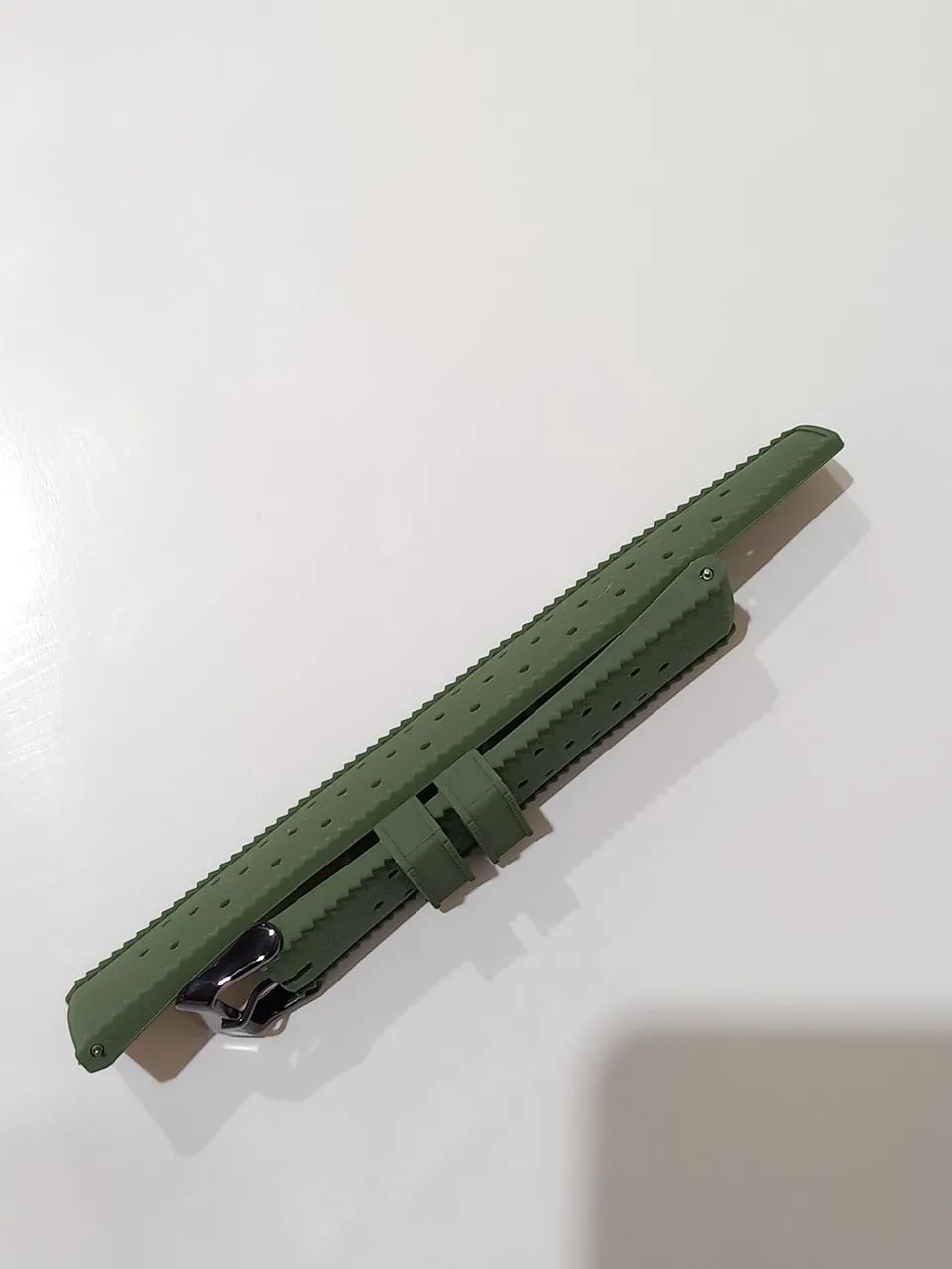 Pulseira Relógio Tropic Silicone engate rápido, verde, 22mm. - Foto 3