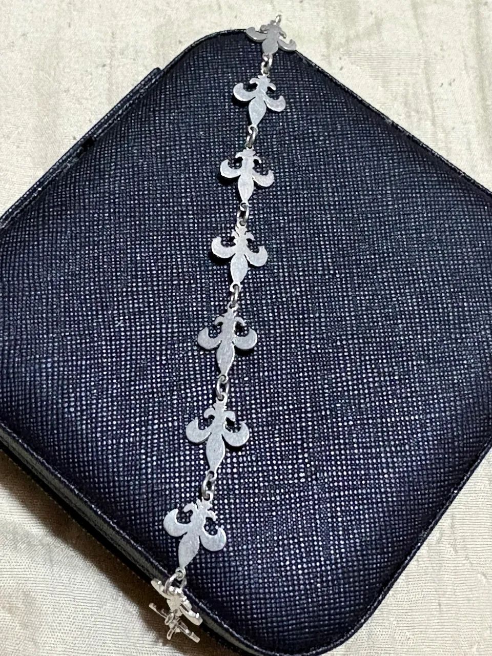 Pulseira Flor de Lis em prata 925