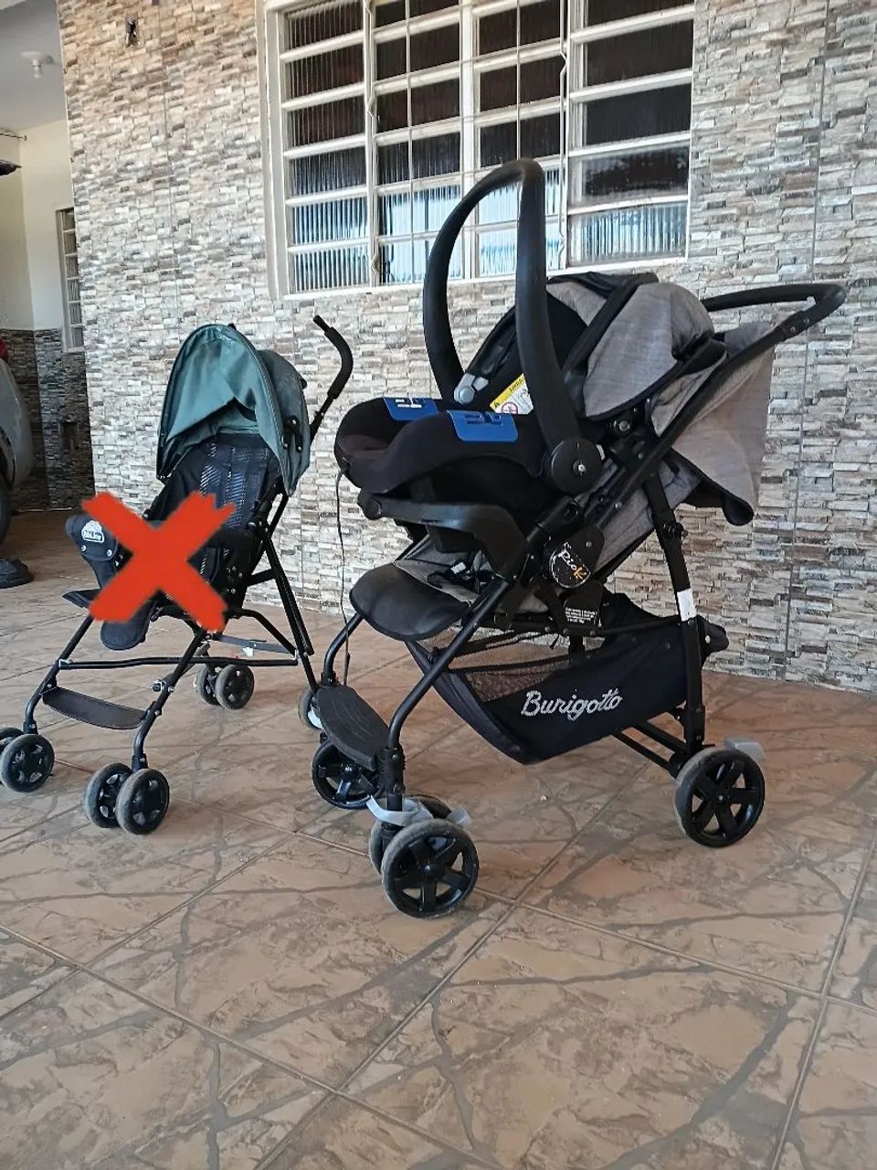 Carrinho e Bebê conforto burigotto - Foto 3