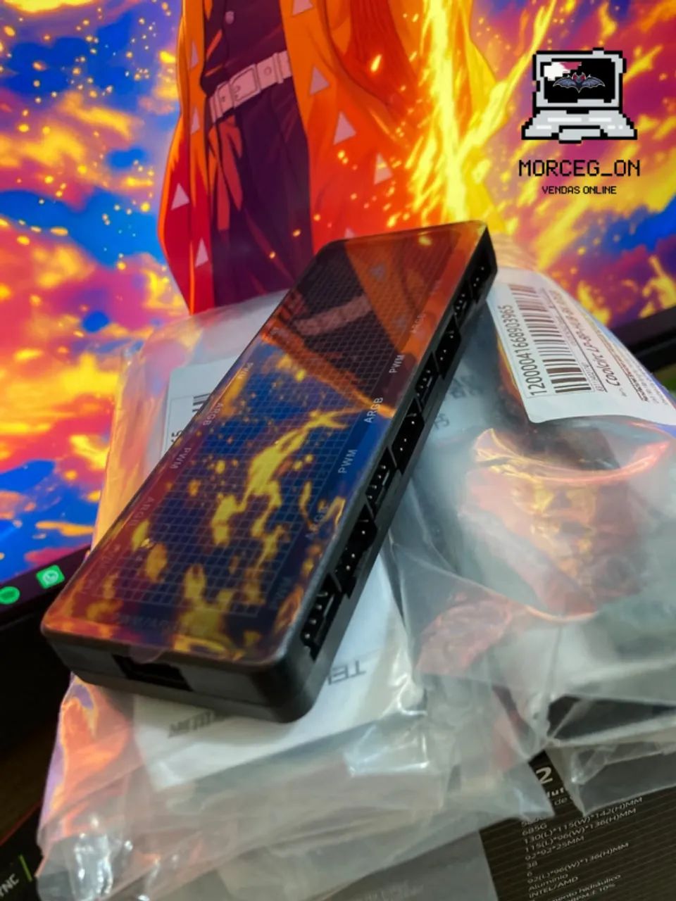 Controlador ARGB TEUCER de 1 a 8, 5V, 3 pinos, para ventoinhas de resfriamento.