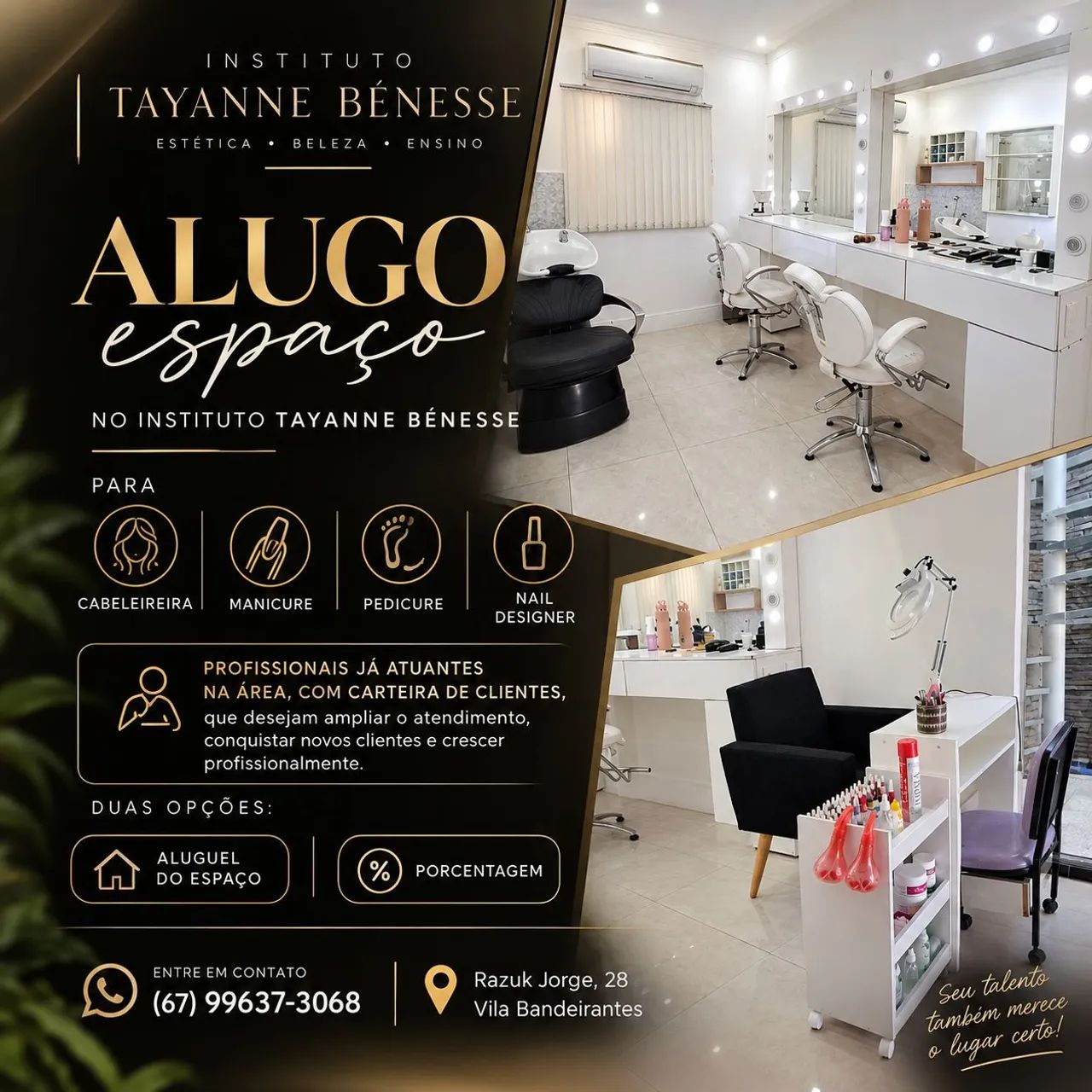 Alugo espaço,  interessados chamar no WhatsApp 