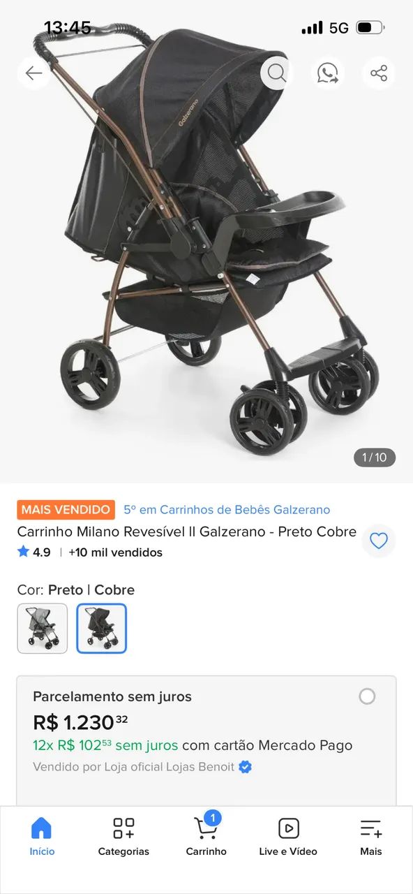 carrinho de bebê Galzerano - Foto 2