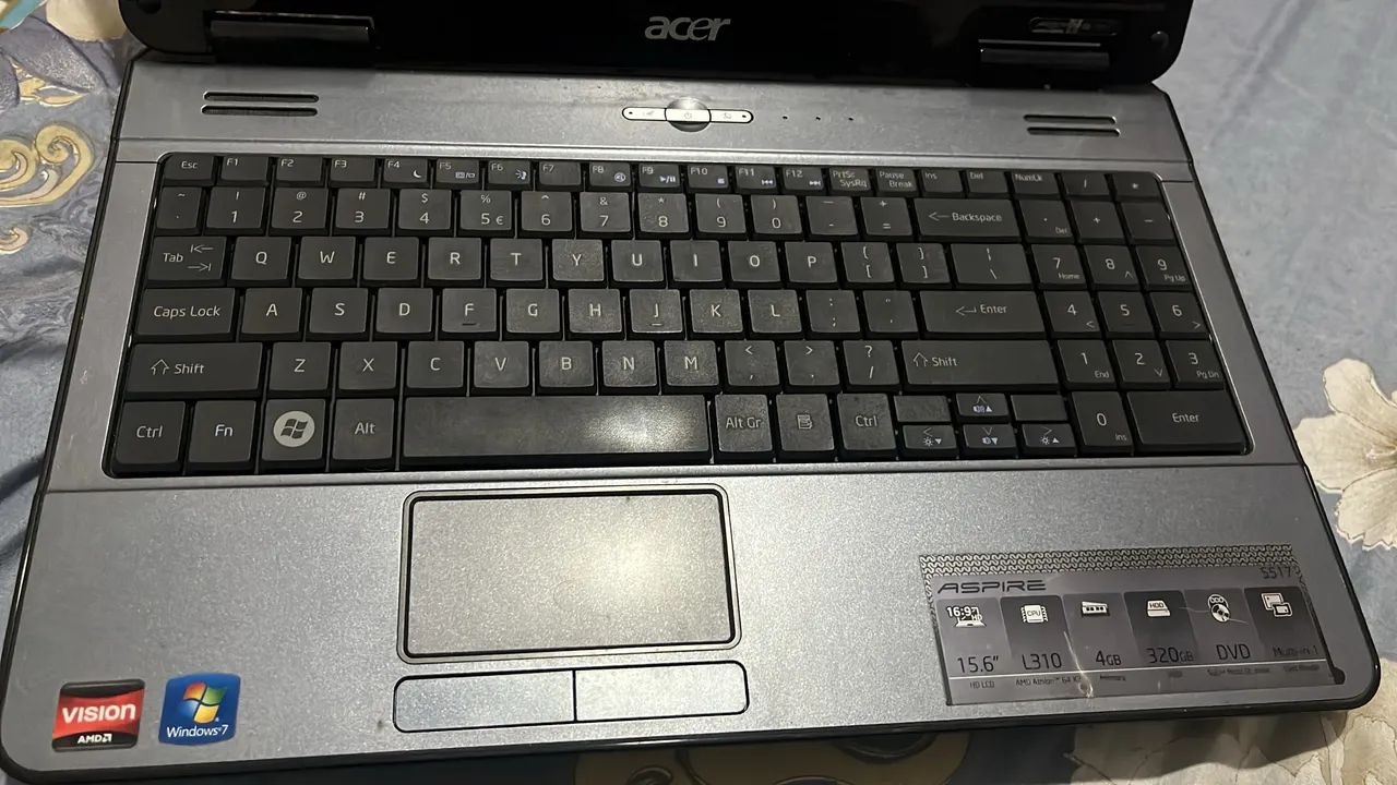 Notebook Acer Aspire 5517 (Para Retirada de Peças / Reparo) - Funcionando 