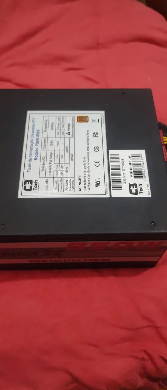 Fonte de Pc  modular  Power x 850w 80 plus - Foto 5