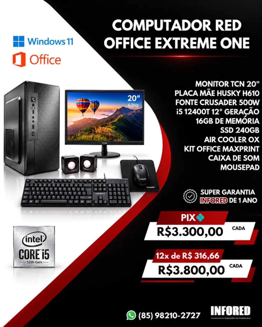 Computador Red Office Extreme One