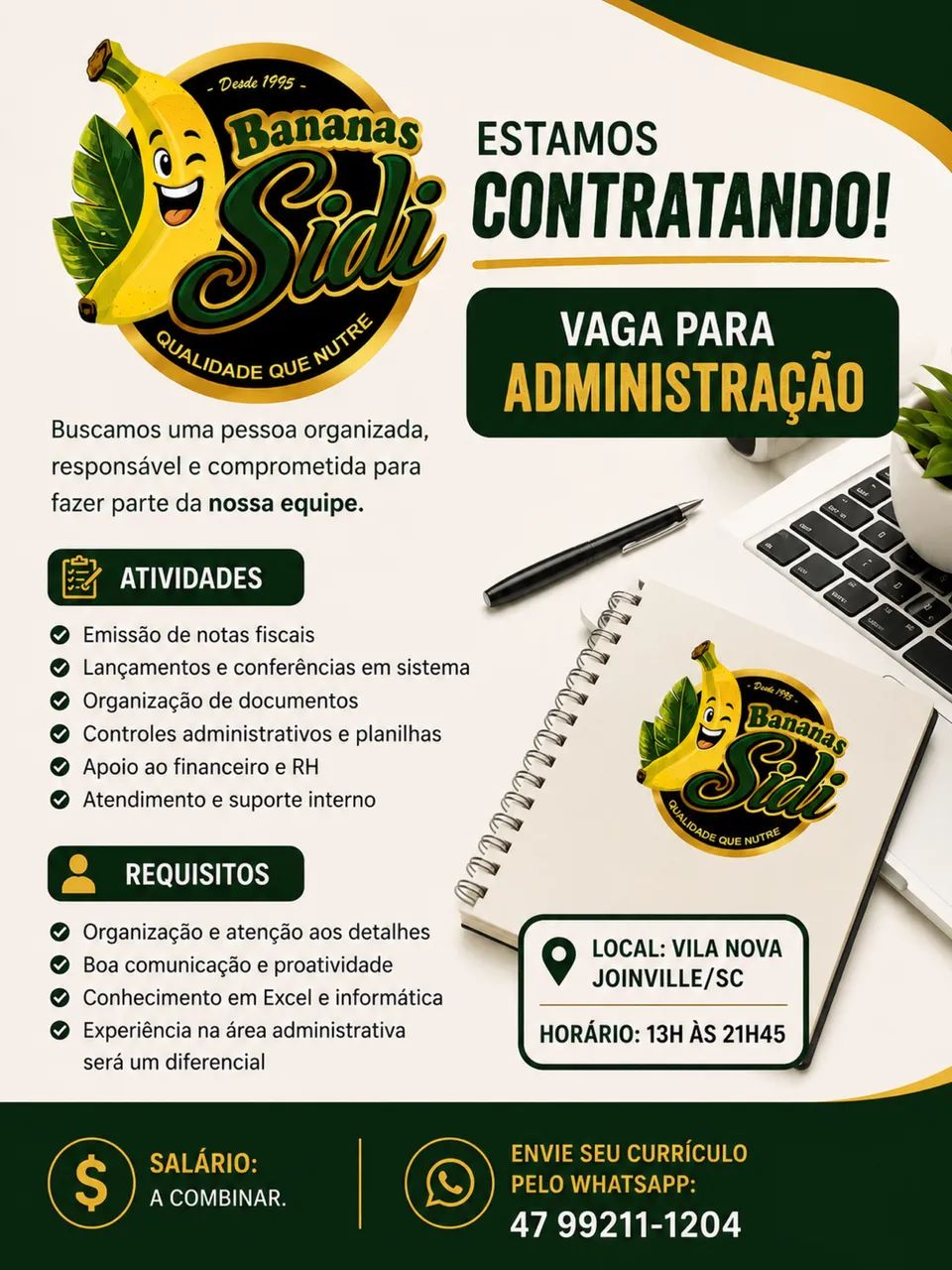 VAGA - ADMINISTRAÇÃO