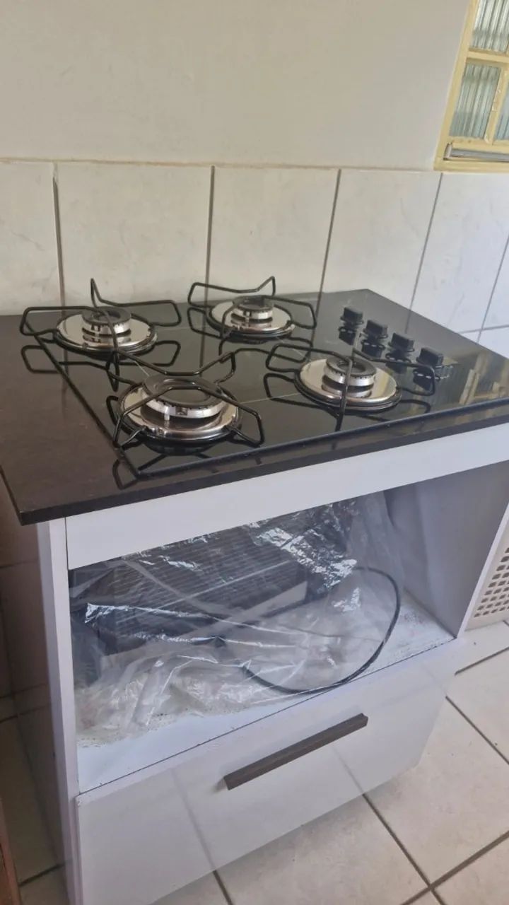 fogão cooktop com mesa de suporte - Foto 3
