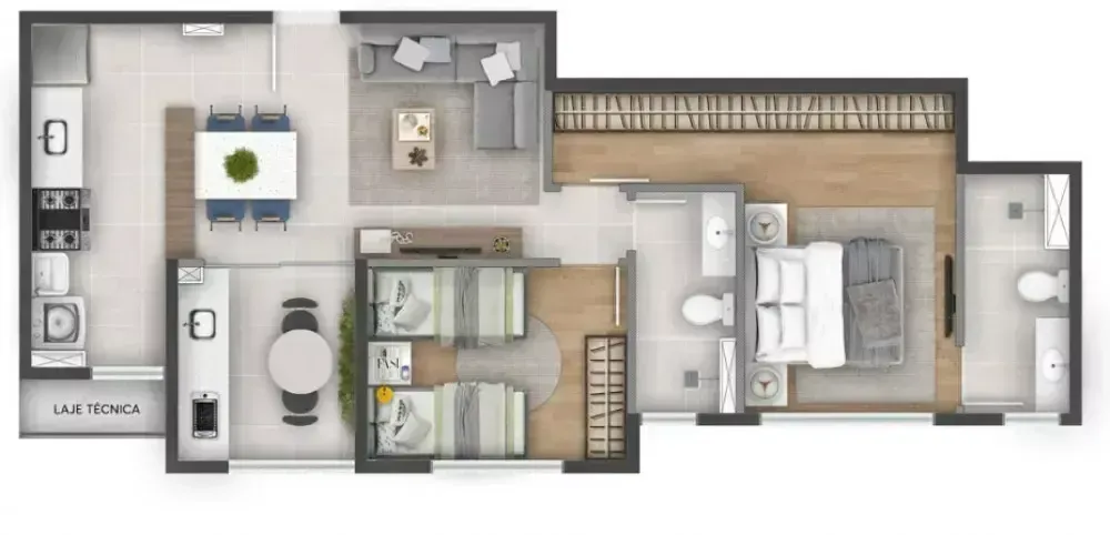 PLANTA 52m²