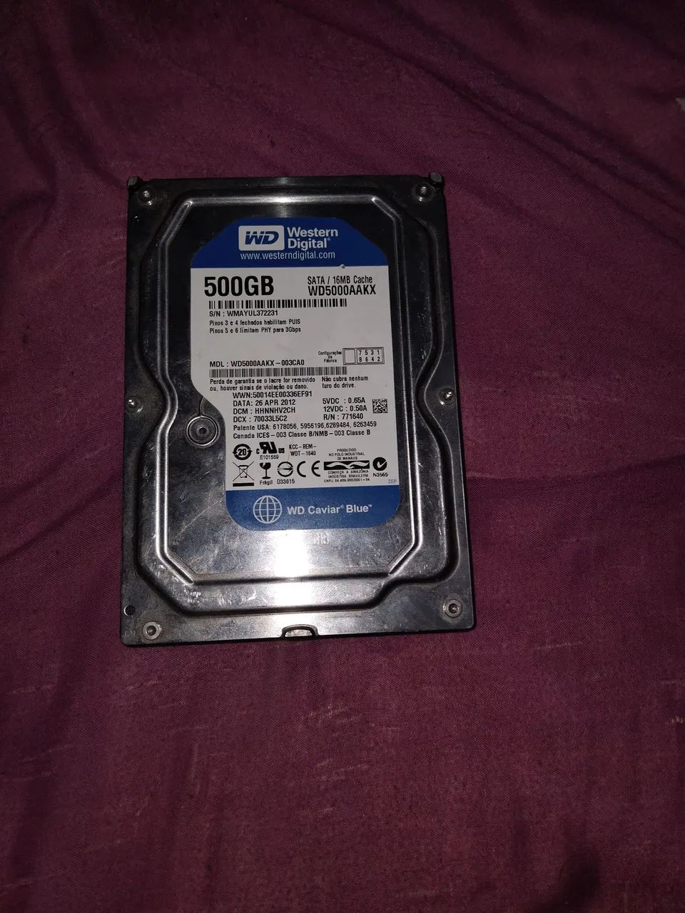 Hd 500GB WESTERN e hd 320 gb