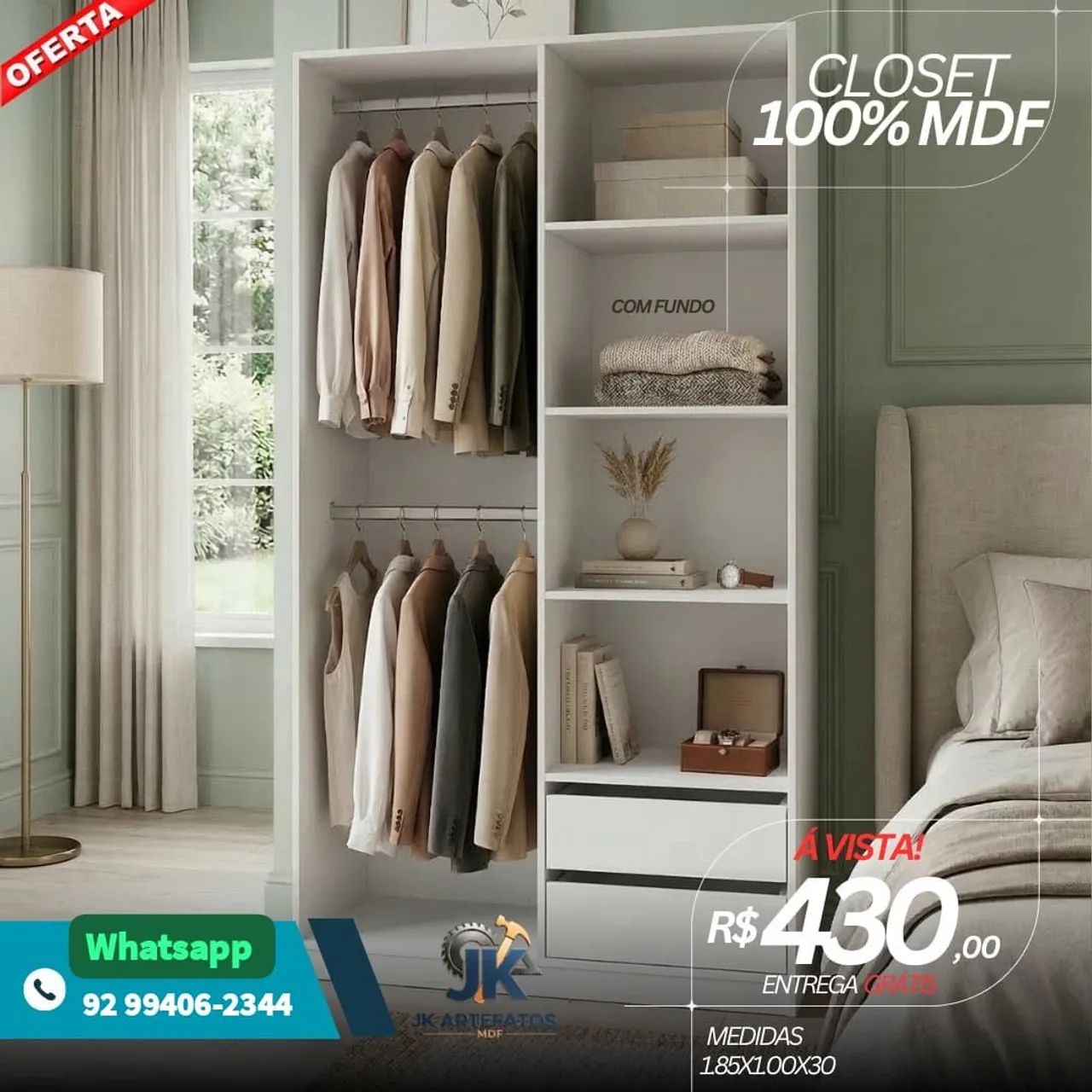 Closet roupeiro 100% MDF - Foto 2