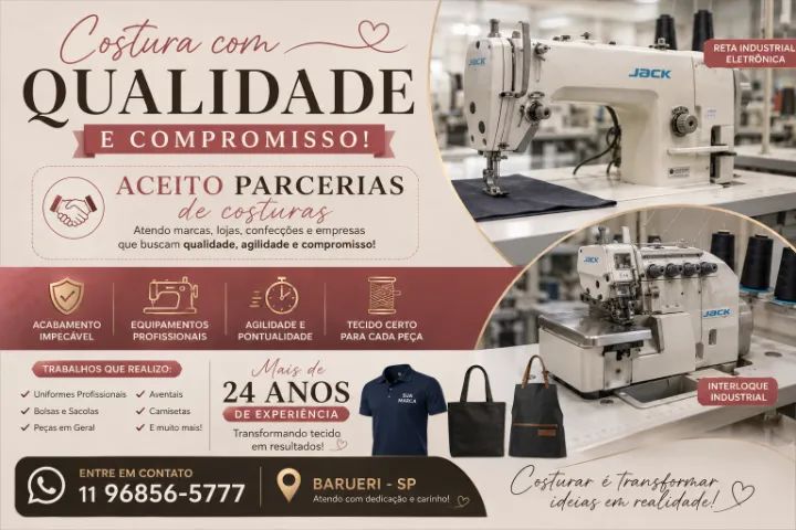 Costureira autônoma externa profissional 