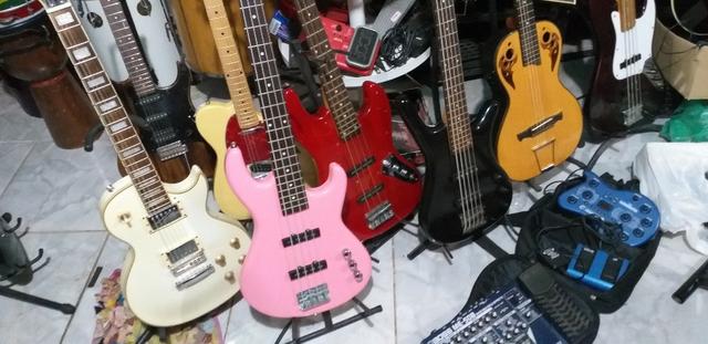 Contra baixo crafter rosa troco ou parcelo
