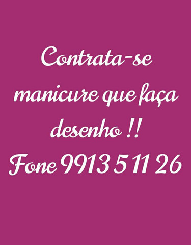 Contrata se manicure 