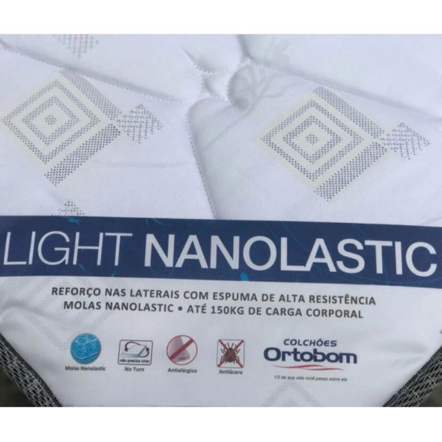 Colchão Ortobom Light Molas Nanolastic Casal 25x188x138