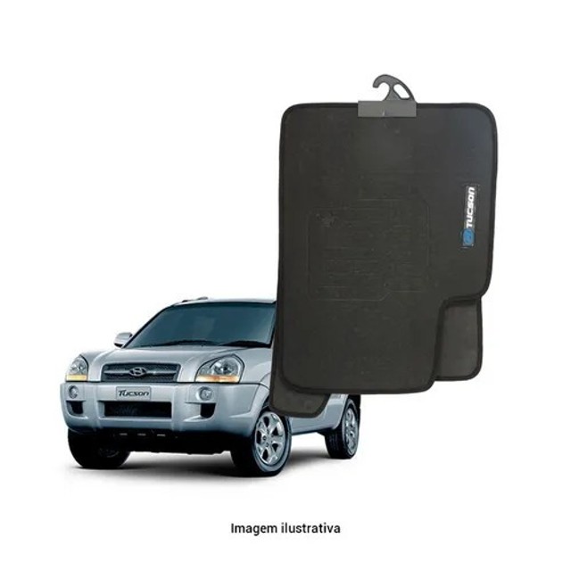 Tapete Automotivo Borracha Hyundai  Tucson Preto - Completo