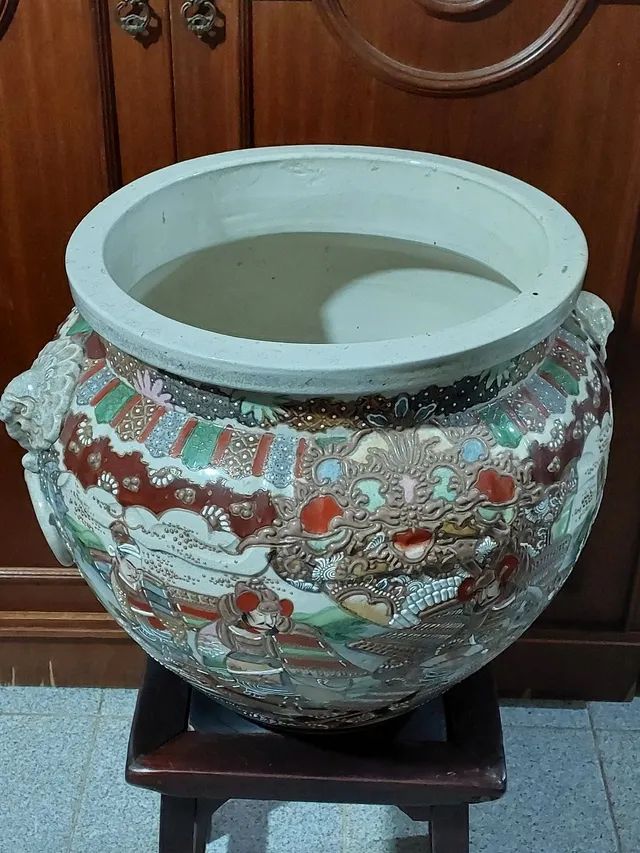 CACHEPOT VASO ANTIGO CHINÊS ESPETACULAR 