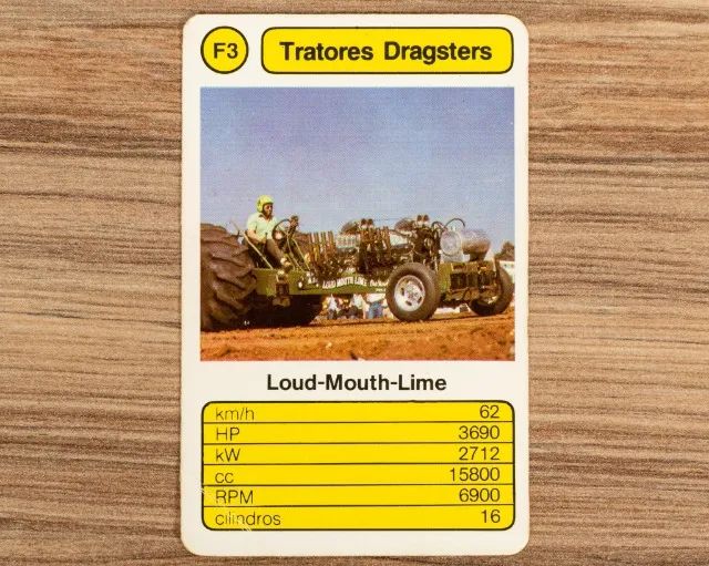 Jogo de Cartões Colecionáveis Super Trunfo Tratores Dragsters Grow -  Hobbies e coleções - Novo Horizonte, Juiz de Fora 1256593580