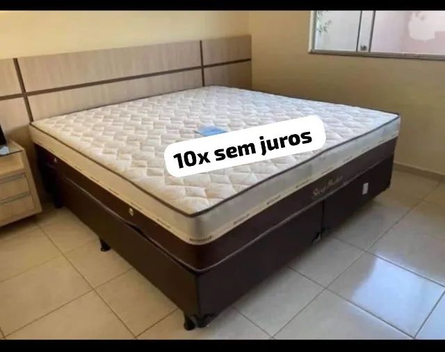 Cama box super king (colchão e base) novo - Foto 2