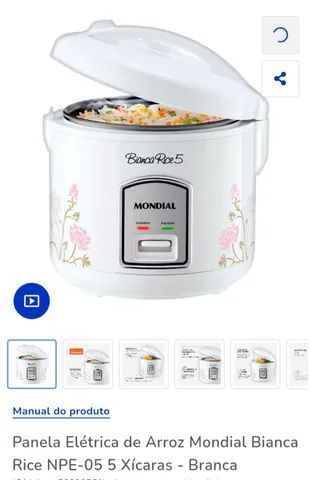 Panela de arroz elétrico mondial Bianca Rice 5xic 110v