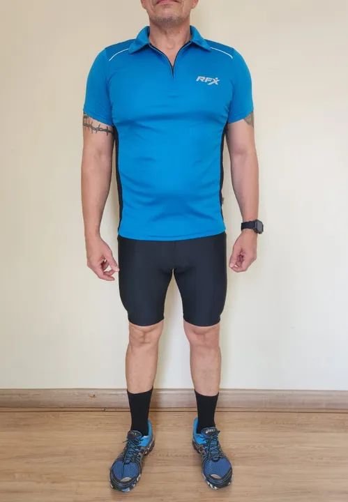 Camisa Ciclismo RFX Manga Curta Azul Tam M Proteção UV+ - Foto 2