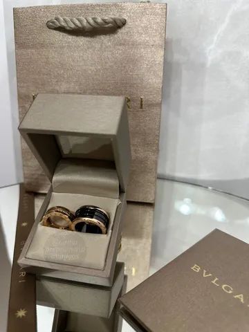 aliança bvlgari anel com 20 milesimos de ouro 18k - Foto 3