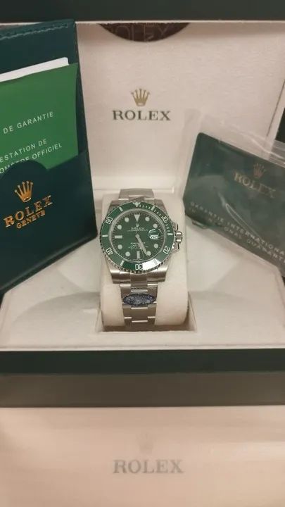 Relógio Rolex submariner Hulk 40mm,máquina 3135,super clone, clean