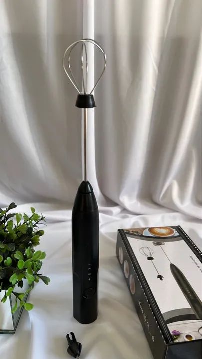 Batedor Misturador Mixer Elétrico para Bebidas Leite Café Clara de Ovos 2 EM 1 - Foto 2
