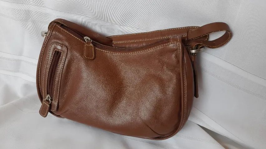 bolsa de couro wilsons leather pelle studio marron. Couro macio - Foto 2