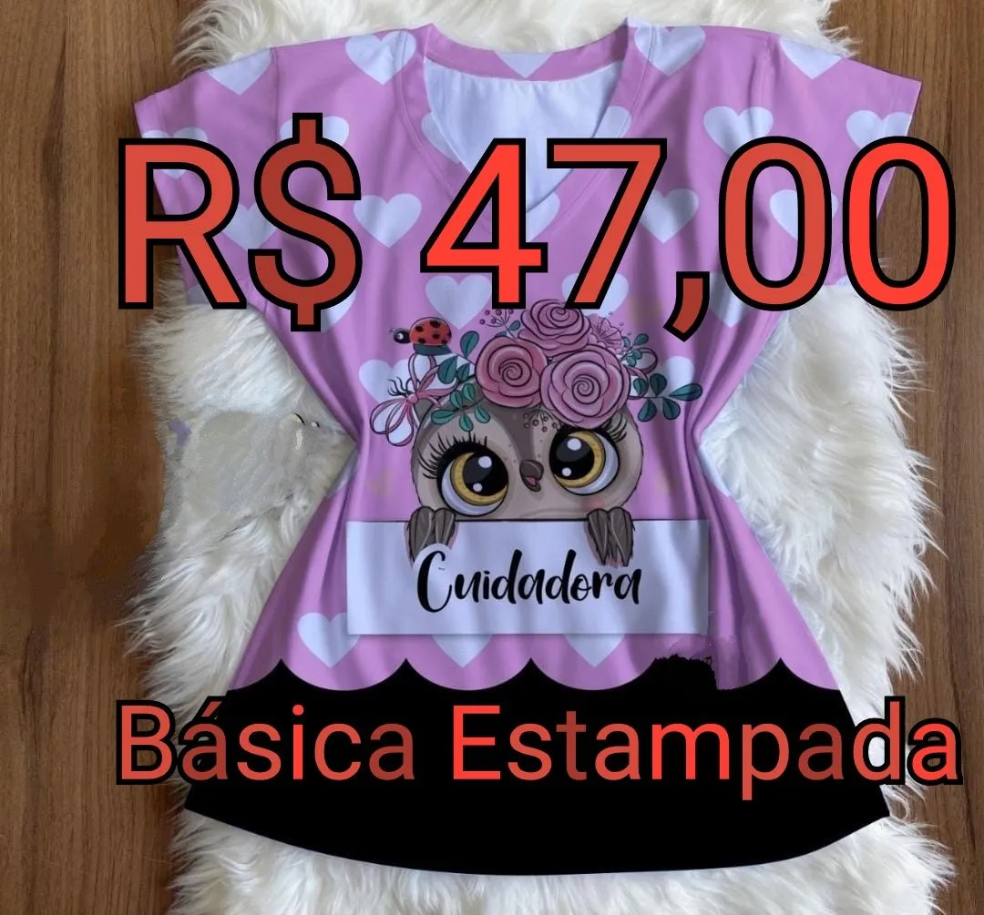 Básica Estampada - Cuidadora