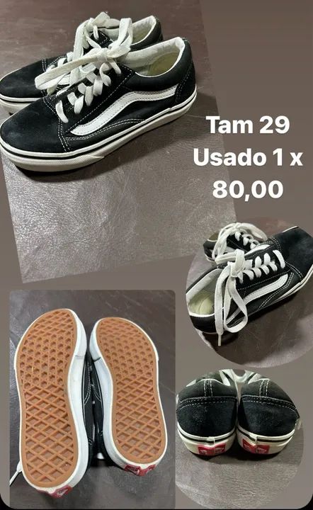 Tênis Vans Old Skool Preto tam 29