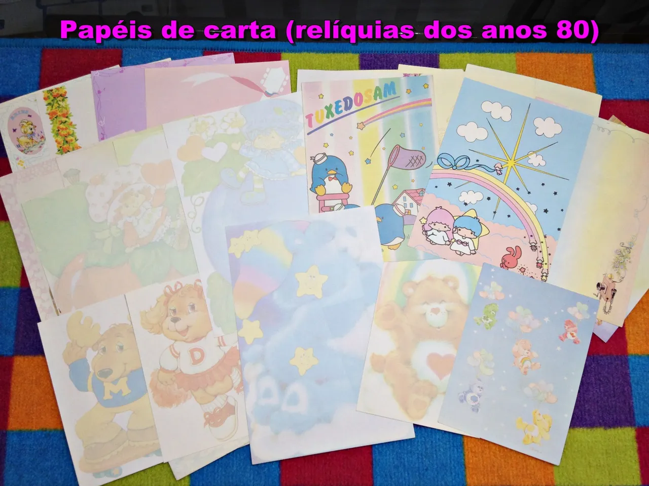 Papeis de carta vintage anos 80
