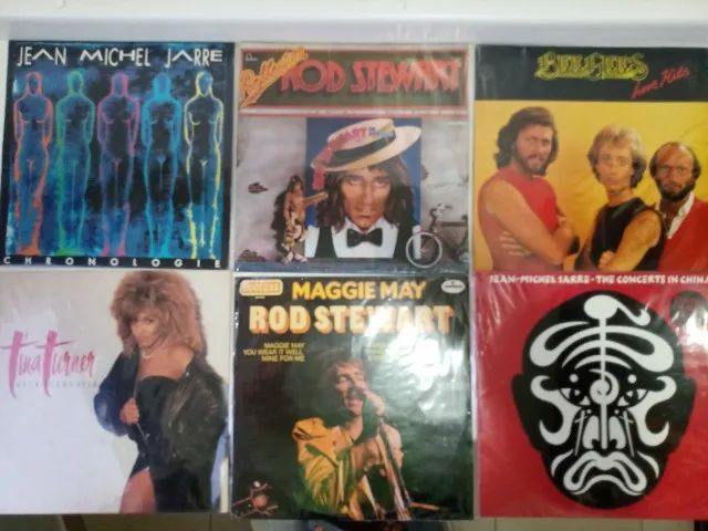 Vinil (novos e usados). Rock nacional e internacional; filmes e outros estilos. Qualquer d