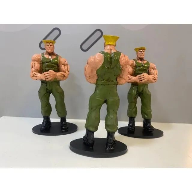 Boneco Guile Street Fighter Action Figure Miniatura em Resina - Foto 4