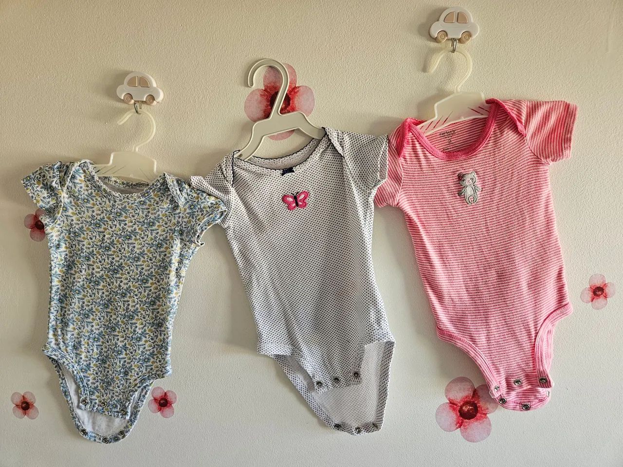 Body Carter's menina 3 meses (3 unidades) 