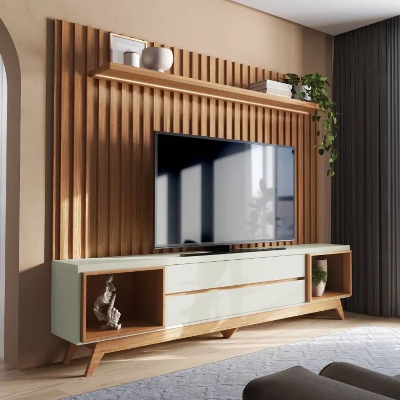 Painel + Rack até 75? Aurora  tt899m