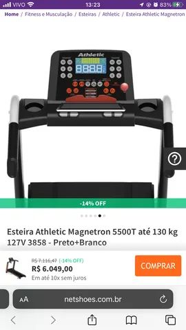 Esteira Athletic Magnetron 5500T até 130 kg 127V 3858 - Esteira