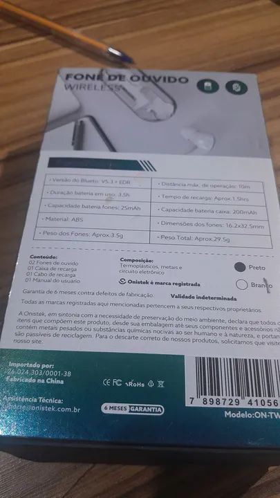 Fone de Ouvido Bluetooth Onistek TWS20 Wireless - Foto 2