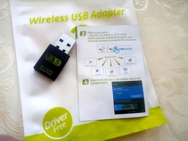 Adaptador USB WiFi Bluetooth 600Mbps Fenti - Dual Band 2.4G/5GHz