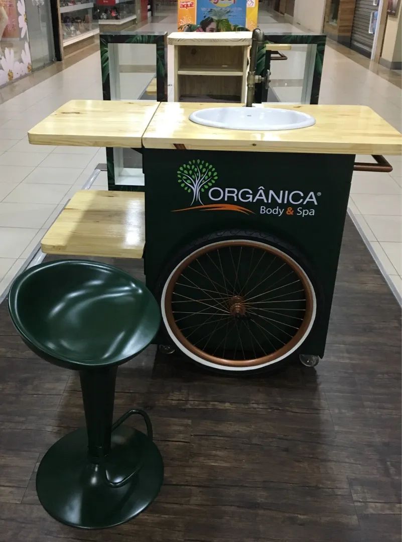 Carrinho Quiosque de produtos Orgânica seminovo. - Foto 6