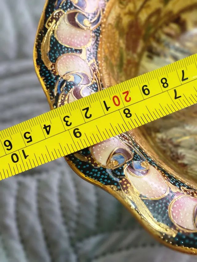 Lindo centro  de mesa em porcelana  pintado a mão  - Foto 5