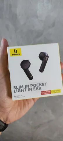 Fone de Ouvido Bluetooth - Baseus Bowie E16 - Preto - Novo