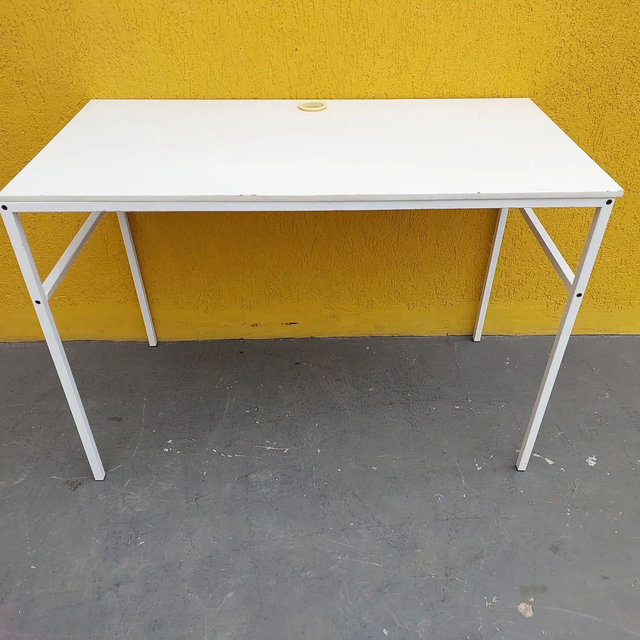 Mesa de escritório branca industrial  - Foto 4