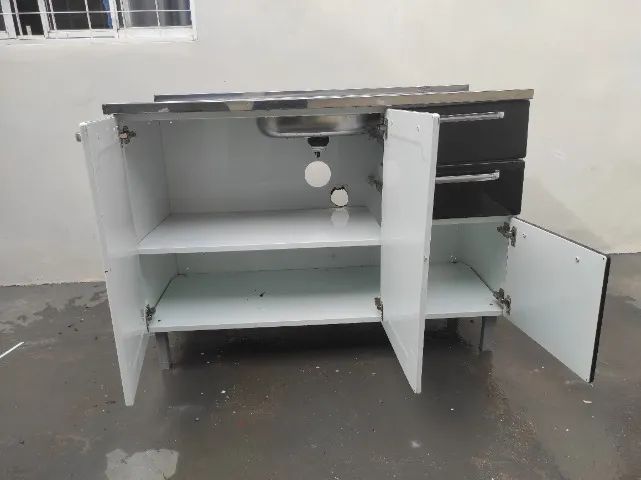 Balcão aço com pia inox 1,20m - Foto 2