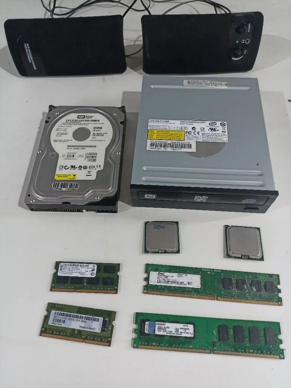 Kit de peças para PC - HD, Placas de Memória, Cooler e DVD-RW e notebook sucata  - Foto 4