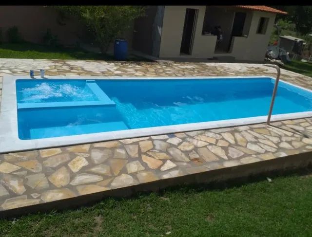 VI-Piscina de 7,50 com spa acoplado e praia 