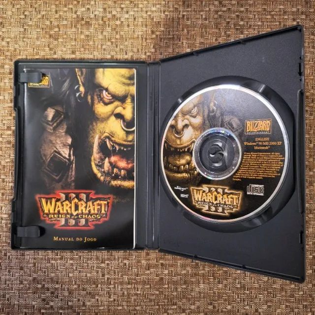Warcraft 3 Reign of Chaos Original Físico Completo PC - Jogos de