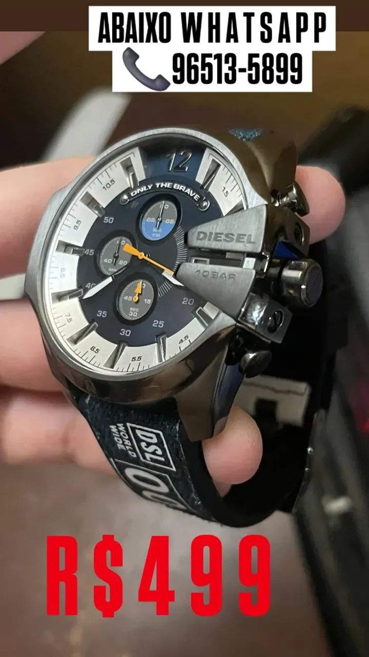 Relógio DIESEL 10 BAR PULSEIRA DE Nailon Multifuncional  - Foto 2